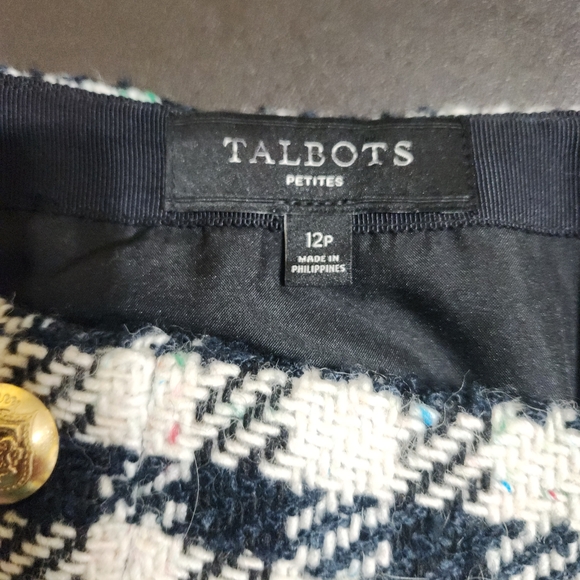 Talbots Houndstooth Plaid Mini Skirt - Picture 5 of 6